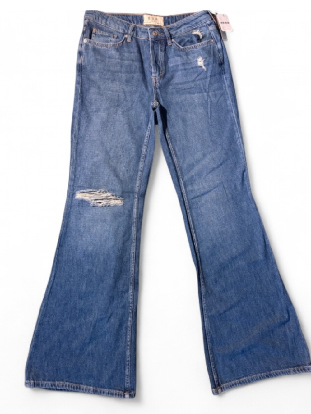 NWT We The Free Distressed Flare Jeans Size 27 Boho